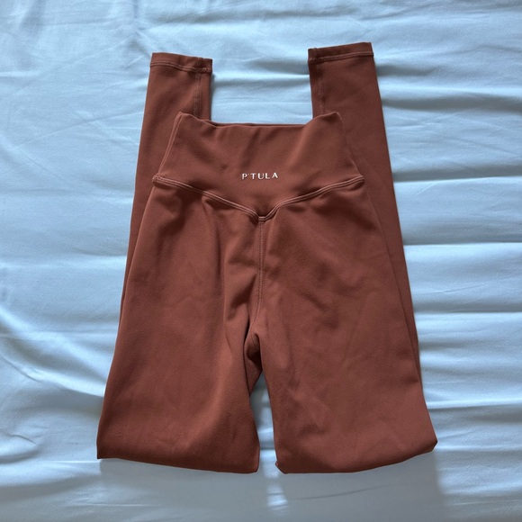 P'tula Pants - P'tula Rust Brown High-Waist Leggings